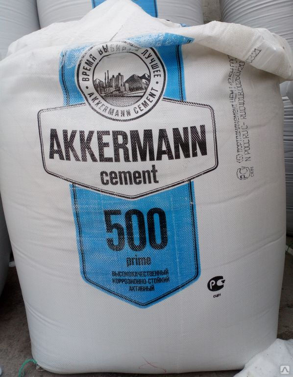 Цемент AKKERMAN М500 ЦЕМ I 42,5 Н в МКР по 1 т