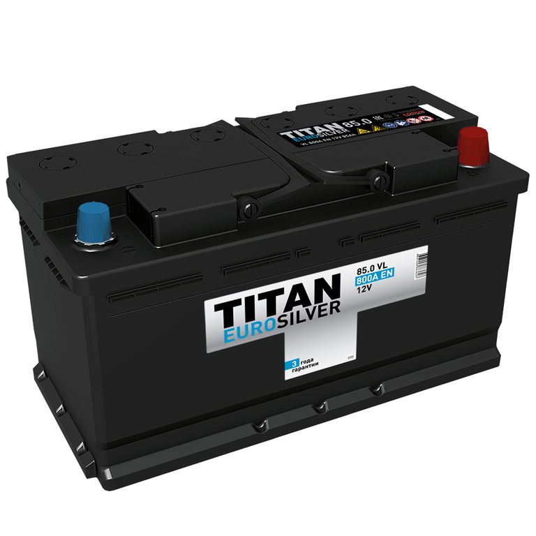 Аккумуляторная батарея TITAN Eurosilver 6СТ-85.0 VL