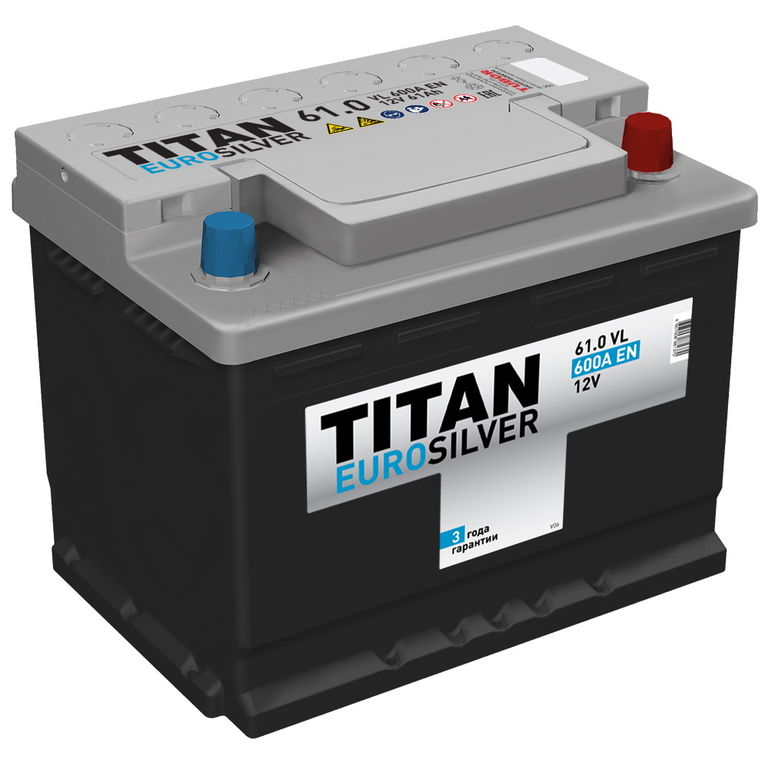 Аккумуляторная батарея TITAN Eurosilver 6СТ-61.0 VL