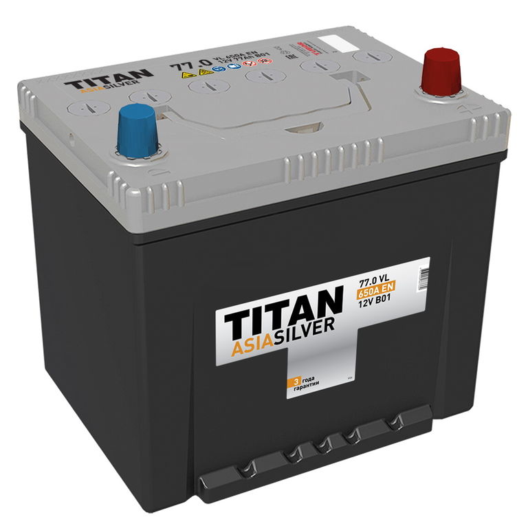 Аккумуляторная батарея TITAN ASIASILVER 6СТ-77.0 VL
