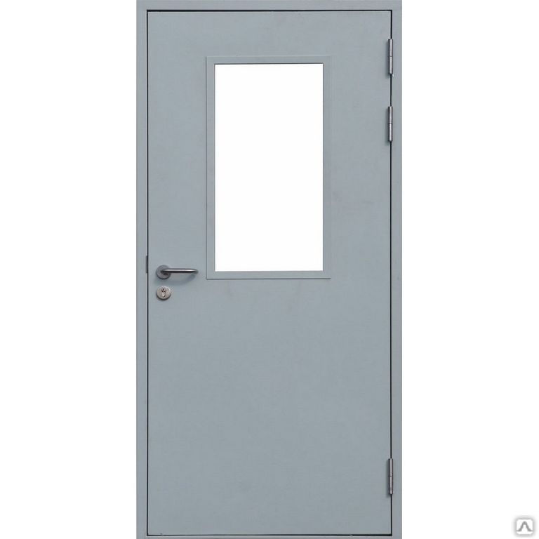 Блок дверной огне-взрывостойкий однополый остекленный ДБОВС 1 EI 60. ВЗ 11. ВУ11 (70 кПа)
