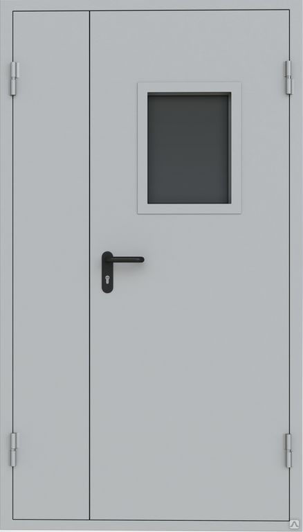 Блок дверной огне-взрывостойкий двустворчатый с остеклением ДБОВС 4 EI 60 ВЗ 13 А (150 кПа)