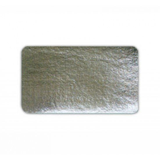 Подложка картон прямоугольная серебро (250 мм, 140 мм) упак. 50 шт. ВакумПак-М