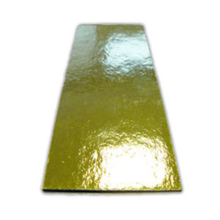 Подложка картонная прямоугольная золото (130 мм, 45 мм, 0.8 мм) упак. 100 шт. ВакумПак-М