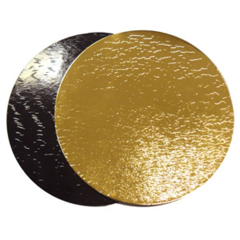 Подложка картонная усиленная золото/черный (d 400 мм, 2.4 мм) упак. 30 шт. Monteverdi