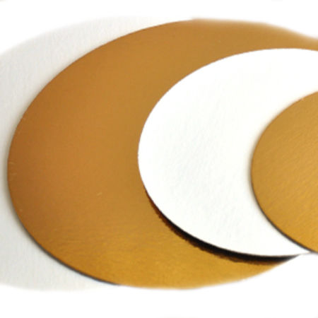 Подложка плотная золото/жемчуг круг (d 300 мм, 3.2 мм) пакет 20 шт. ЛамКарт