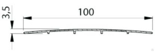 Порог одноуровневый 100 мм Бук, бук натуральный, бук белый, венге, дуб беленый, 1,35 м 
