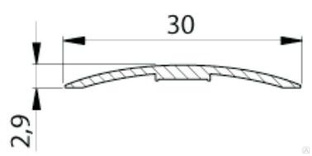Порог одноуровневый 30 мм Бук, бук натуральный, бук белый, венге, дуб беленый, 2,7 м 