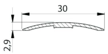 Порог одноуровневый 30 мм Бук, бук натуральный, бук белый, венге, дуб беленый, 1,35 м