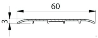 Порог одноуровневый 60 мм Бук, бук натуральный, бук белый, венге, дуб беленый, 0,9 м 
