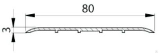 Порог одноуровневый 80 мм Бук, бук натуральный, бук белый, венге, дуб беленый, 0,9 м 