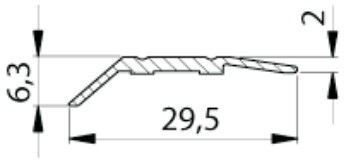 Порог разноуровневый кант 30 мм Бук, бук натуральный, бук белый, венге, дуб беленый, 1,8 м
