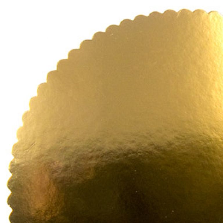 Подложка ФИГУРНАЯ картон круглая золото (d 400 мм, 2 мм) пакет 25 шт. Monteverdi