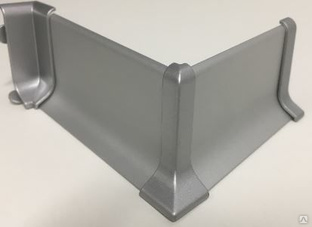Стыковочный элемент металл L-образный 70 анодированное серебро 