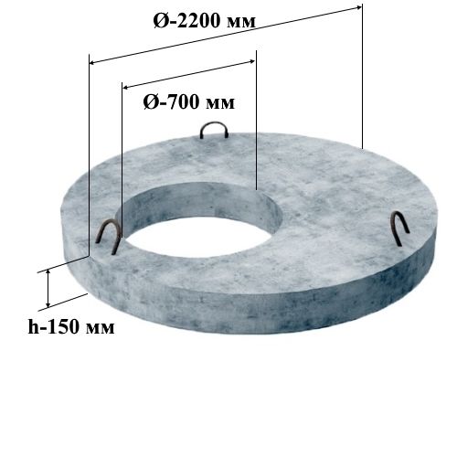 Дорожная плита перекрытия колодца