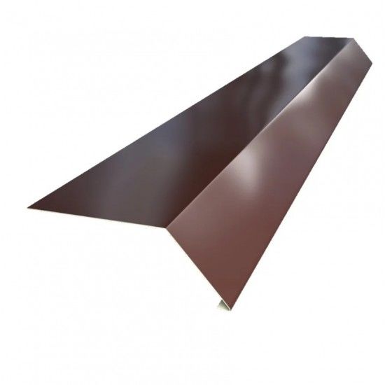 Планка карнизная для металлочерепицы (RAL 8017) коричневый шоколад (2м) 1,45 кг