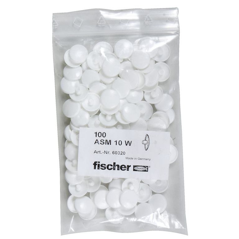 Декоративный белый колпачок fischer ASM 10 W, 16 мм Fischer