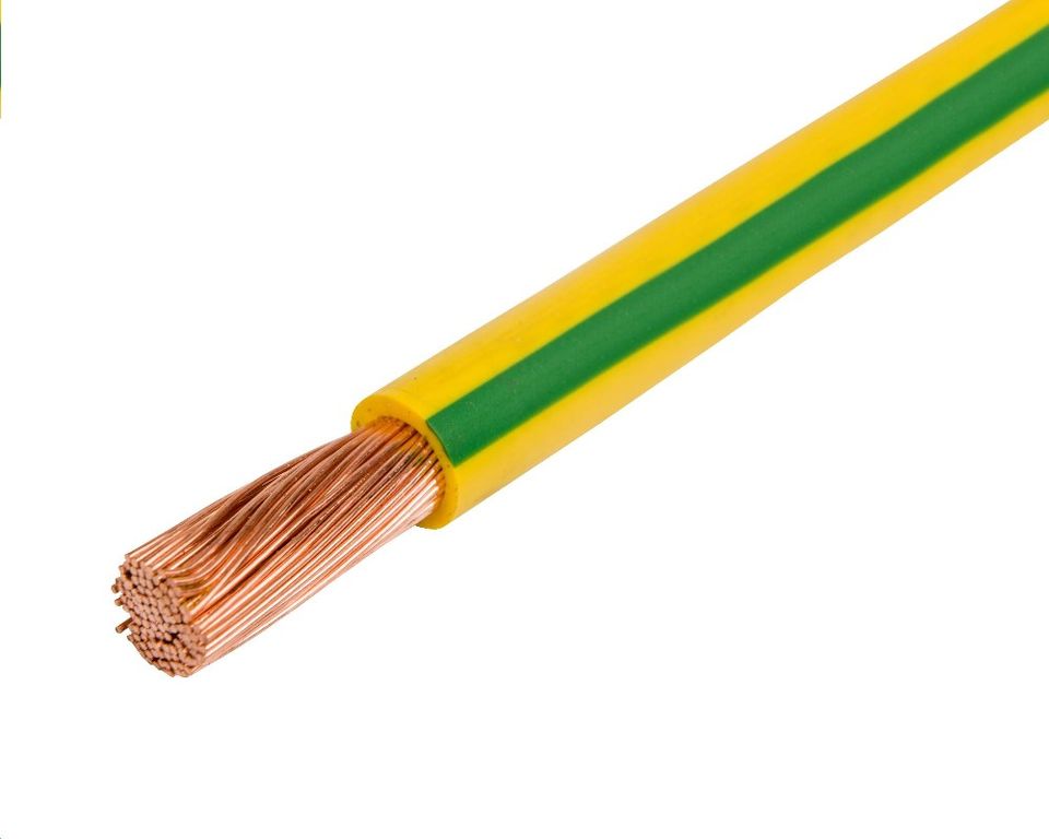 Провод силовой ПВ3 1х4 желто-зеленый