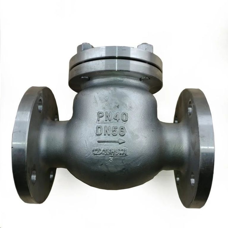 Затвор обратный (клапан обратный поворотный) стальной фланцевый PN 1,6 МПа