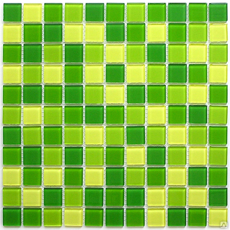 Стеклянная мозаика Apple mix 300x300 мм чип 4x25x25 мм