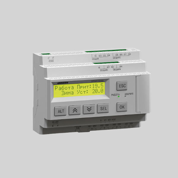 Контроллер для управления приточными системами вентиляции ТРМ1033-220.01.00