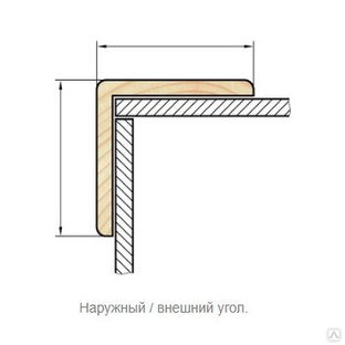 Уголок деревянный наружный ЛИПА (сорт 0) 28х28х2500мм (массив) 