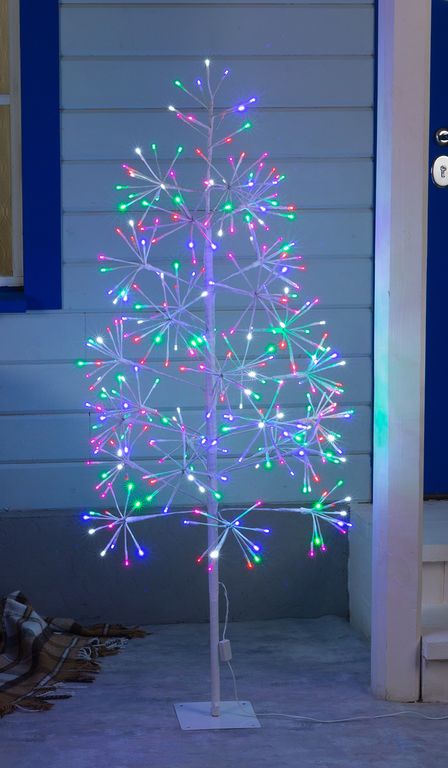 Дерево светодиодное уличное "Елка", 1,5 м, 324 LED, 220 В, МУЛЬТИ