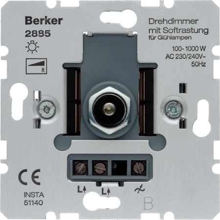 Delta нажимной вкл/выкл диммер r-тип с индикаторной лампой 230в 50-60гц 1000вт эл.-механич. часть монтируемая под штукат