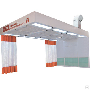 Пост подготовки к окраске с подогревом и с диагональным забором воздуха Guangli GL422 