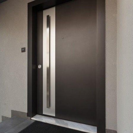 Дверь алюминиевая теплая белая RAL9016 из, система Alumil MD67 (Греция)