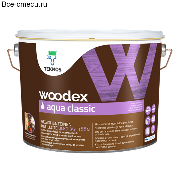 Лессирующий антисептик WOODEX AQUA CLASSIC 2,7л