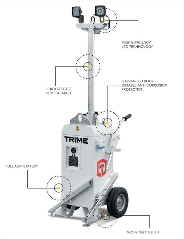 TRIME X-BABY аккумуляторная осветительная мачта Trime 2