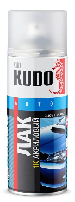Лак автомобильный акриловый KUDO 1К 520мл KU-9010