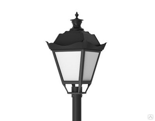Светодиодный светильник ВАРТОН парковый RETRO 40W 4000К IP65 торшерный на столб для уличного освещения, черный фонарь 