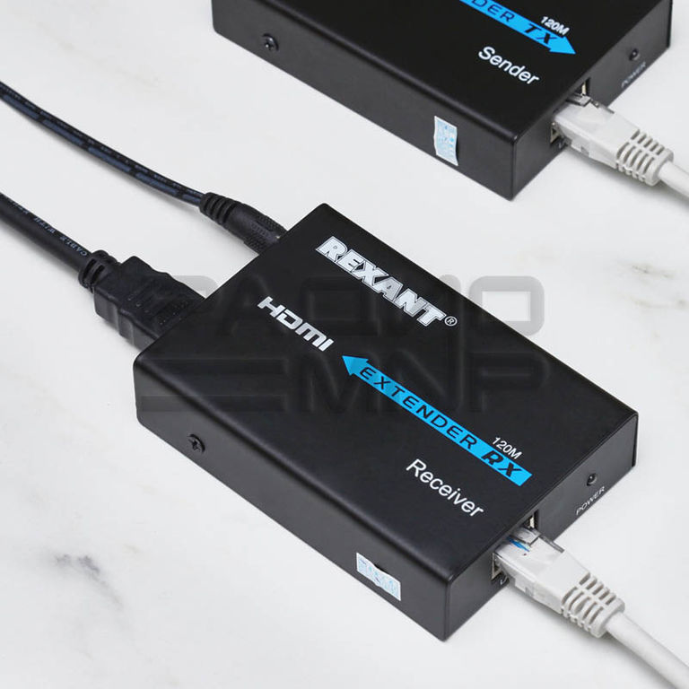 HDMI удлинитель по витой паре RJ-45 (8P8C) до 120м "Rexant" 1