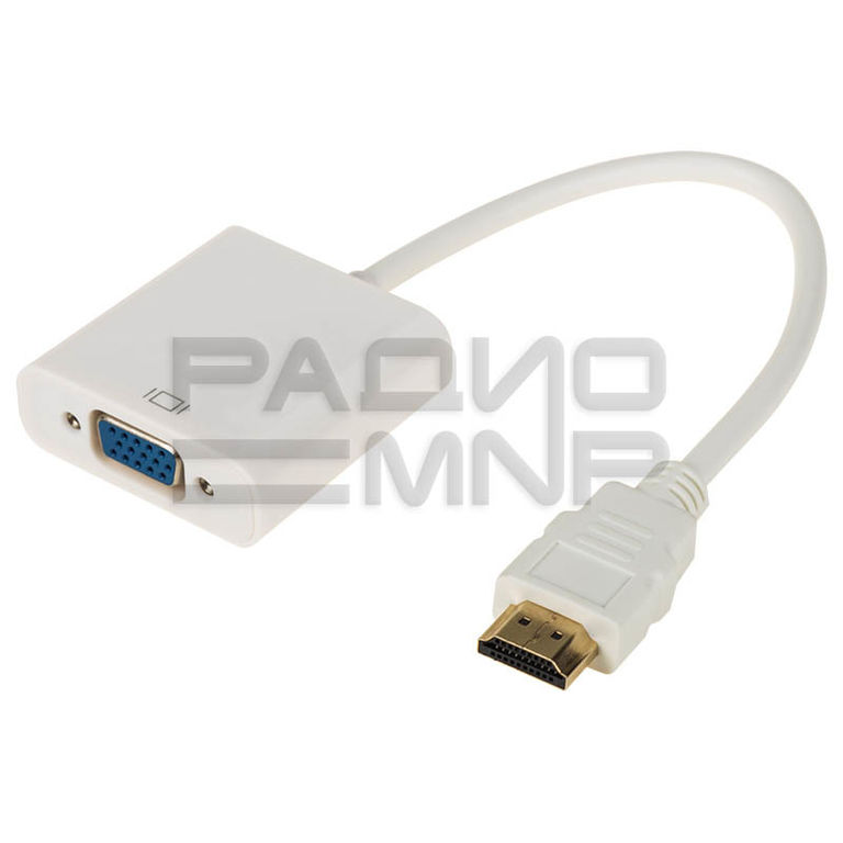 Переходник шт. HDMI - гн. VGA + гн.3,5мм (активный) "Rexant" 1