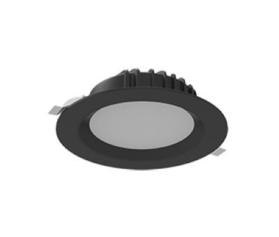 Светильник светодиодный встраиваемый ВАРТОН DL-01 Downlight круглый черный Ø190 25W 4000K IP54 для офисного освещения