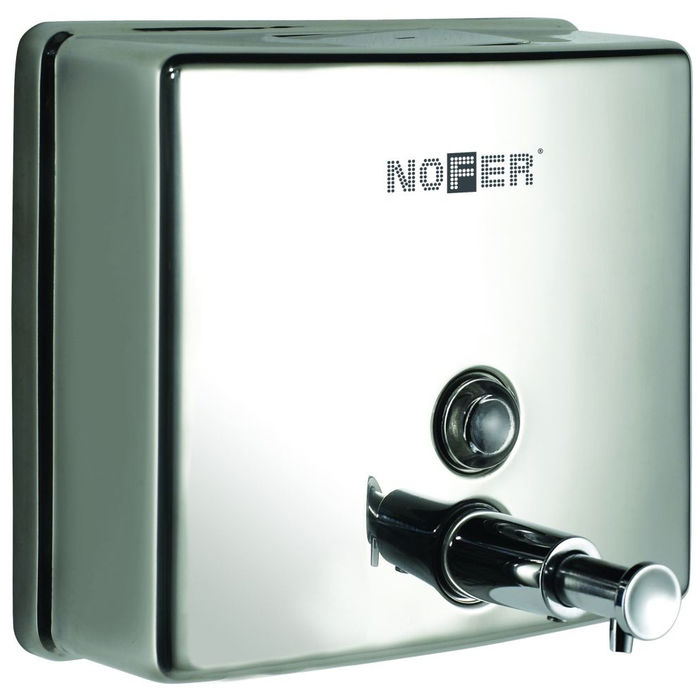 Nofer INOX глянцевый квадратный 1200 мл (03004.B) дозатор жидкого мыла