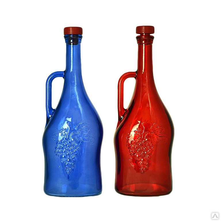 Бутылка "Магнум" 1,5 литра красная, синяя