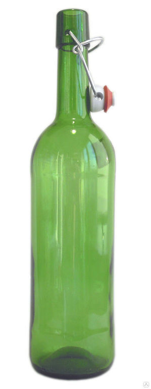 Бутылка стеклянная Bordo 750 мл виноградная. Пробка бугельная отдельно.