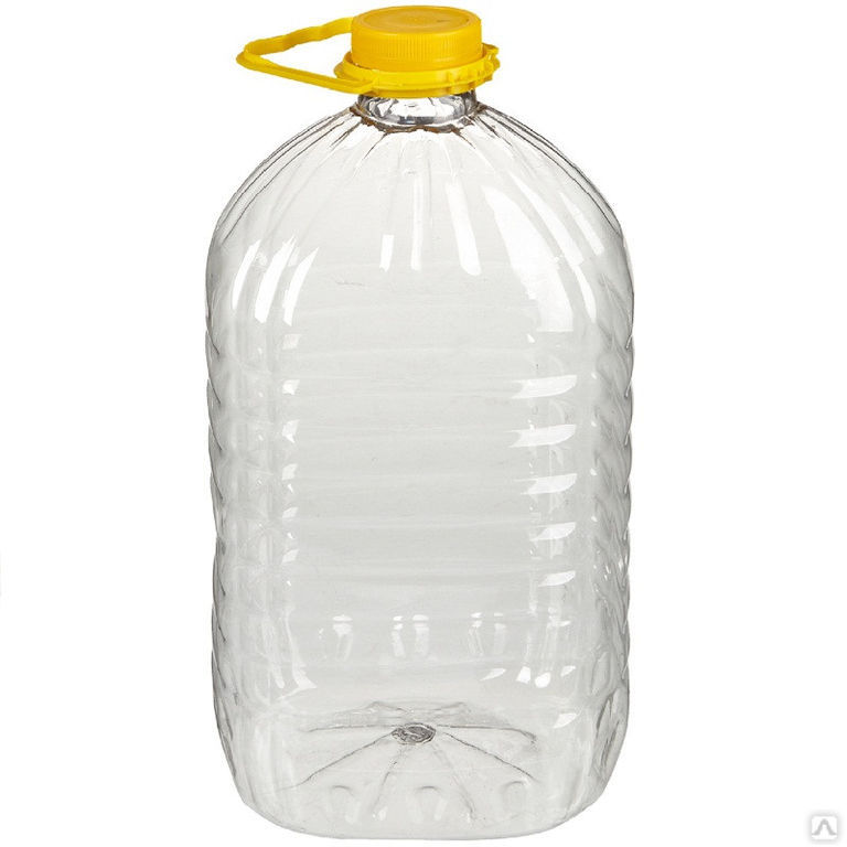 Бутылка ПЭТ 5 литра с крышкой.