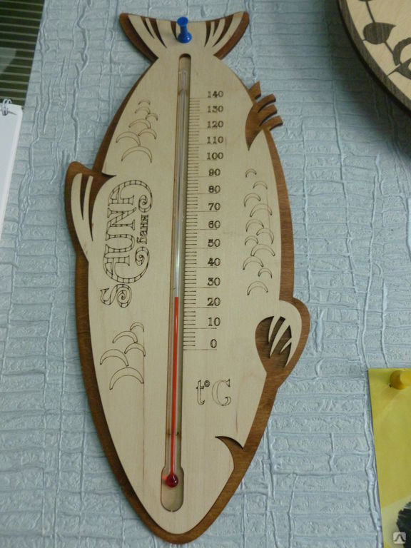 Термометр "Рыба" для бани и сауны