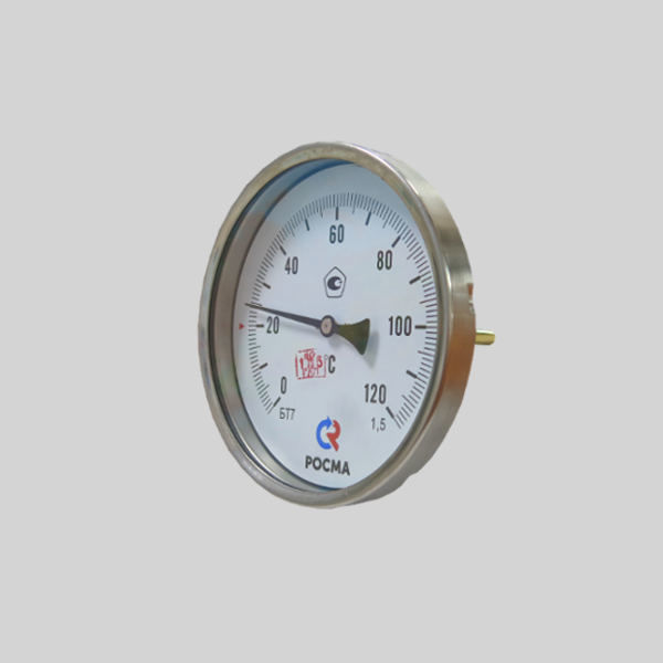 Термометр биметаллический БТ 71 (0 +120) 150мм