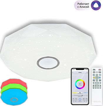 Умный потолочный светильник Citilux CL713A60G Диамант Хром Смарт RGB с голосовым управлением
