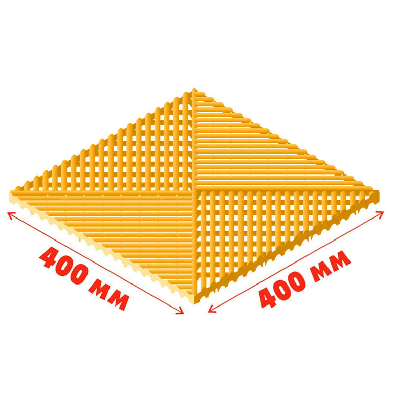Газонная решетка "ап" жёлтая 400*400*18 мм (1,5 т/м2) Альта-профиль