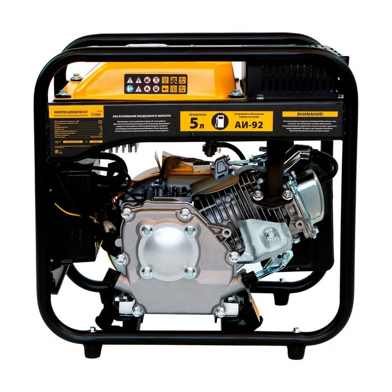 Генератор инверторный GT-2500iF, 2.5 кВт, 230 В, бак 5 л, открытый корпус, ручной старт Denzel 3