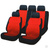 Чехлы автомобильные универсальные 9пр., MESH, PVC, черный-красный, New Galaxy 798-069 #2