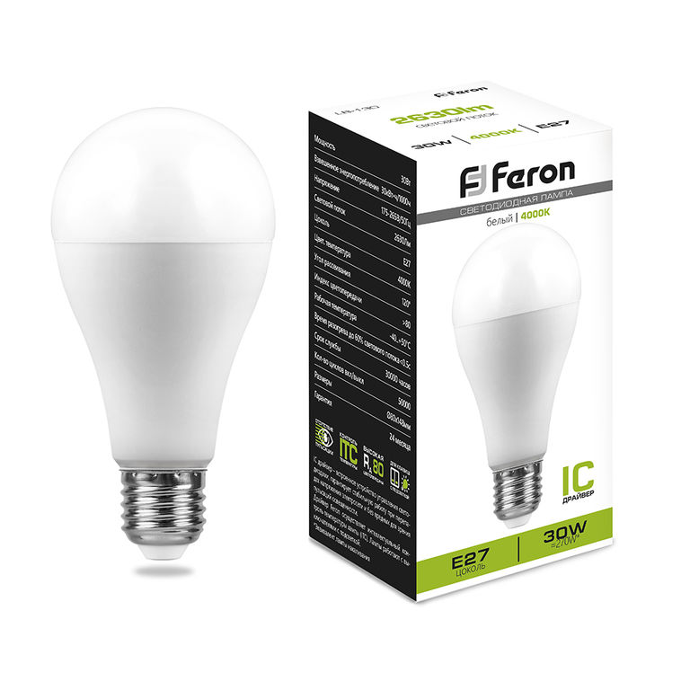 Лампа светодиодная Feron LB-130 38195 E27 30W 4000K