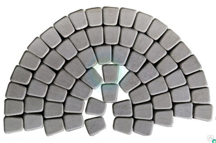 Тротуарная плитка Готика h - 70 мм цвет серый 