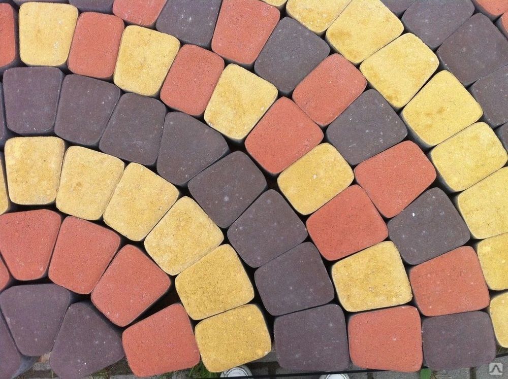 Тротуарная плитка Готика h - 30 мм цвет красный